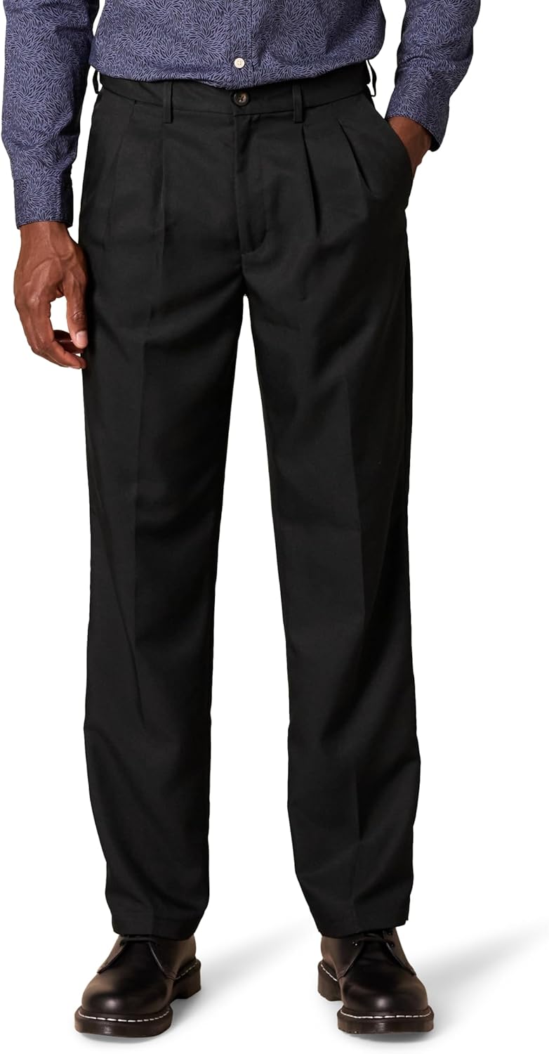 Men's Classic-Fit Expandable-Waist Pleated Dress Pant