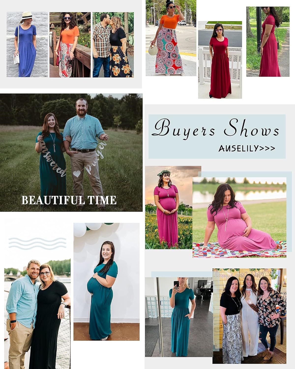 Women's Short Sleeve Loose Plain Casual Long Maxi Dresses for Women 2025