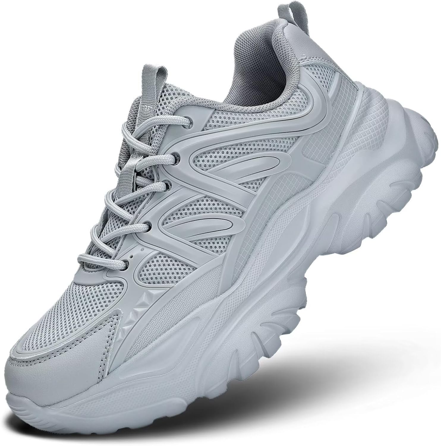 Women's Road Running Shoes Non Slip Ladies Walking Fashion Athletic Chunky Sneakers Work Gym Comfort Lightweight Mesh Soft Sole